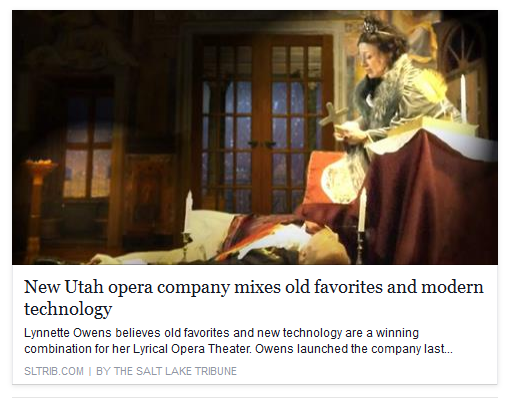 Tosca in Salt Lake Tribune